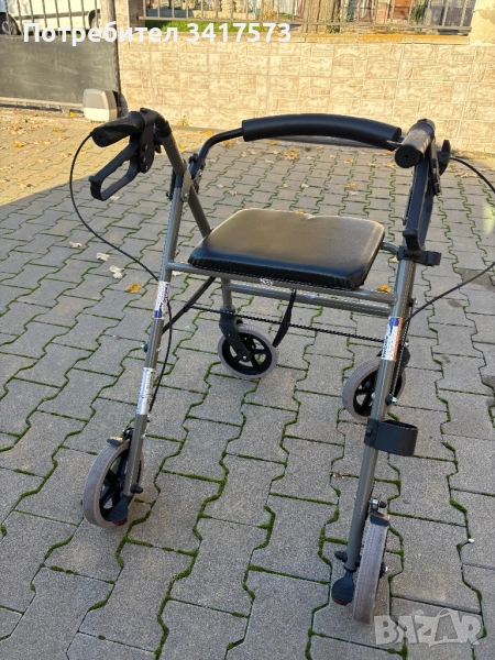 Сгъваема алуминиева проходилка ролатор за възрастни, оперирани, за трудно движещи се хора., снимка 1