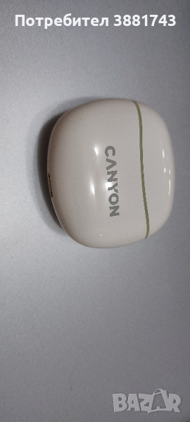 Безжични слушалки Canyon - TWS5, бели/зелени, снимка 1