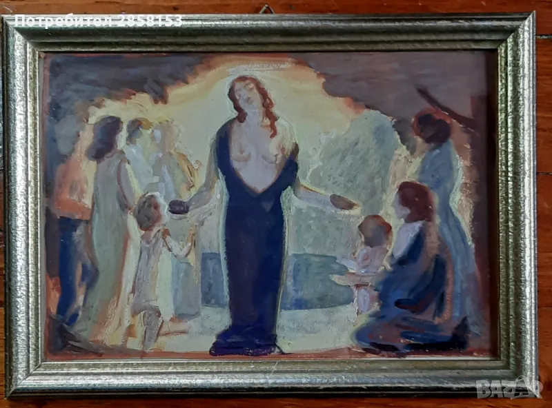 Стара картина гваш, снимка 1