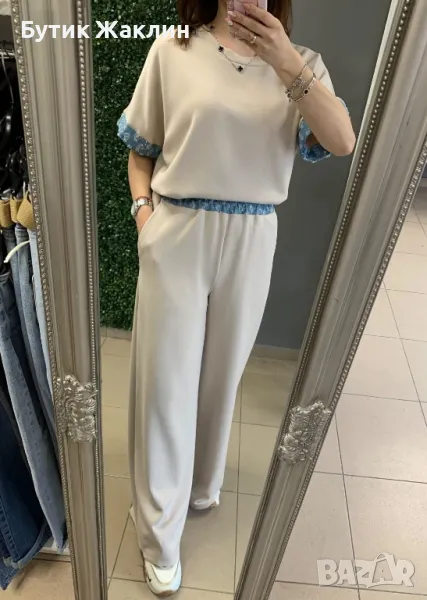 Модерни дамски екипи с деним ефект, снимка 1