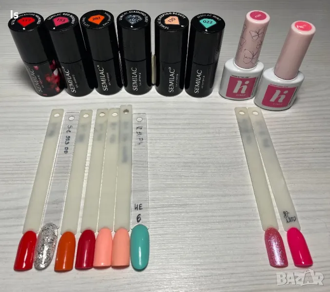 Лот гел лакове Semilac + подарък Hybrid, снимка 1