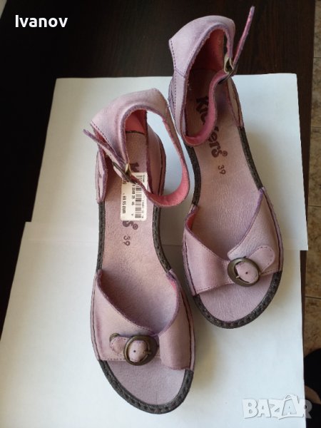 Сандали от естествена кожа на платформа., снимка 1