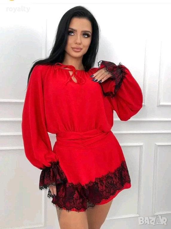 Дамски Гащеризон с Дантела Различни Цветове , снимка 1