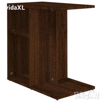 vidaXL Странична маса, кафяв дъб, 50x30x50 см, инженерно дърво（SKU:815851, снимка 1