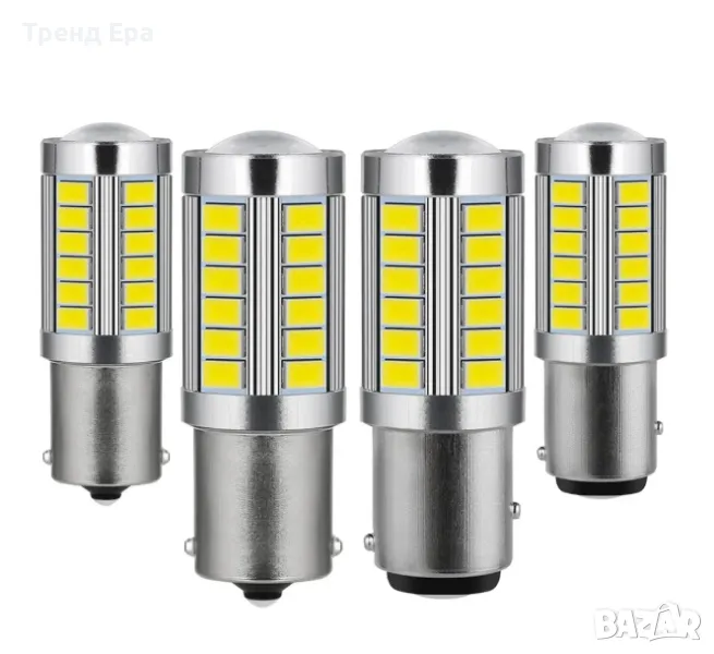 LED крушки за мигачи BA15S - 4броя, снимка 1