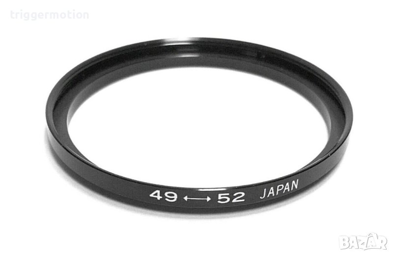 49mm - 52mm Преходник за филтър на резба Step-Up Lens Filter Adapter Ring, Произведен в Япония, снимка 1