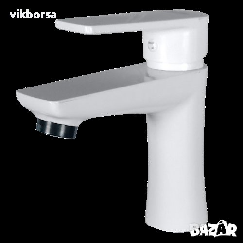 Пластмасов кран за умивалник Fokus бяло, снимка 1