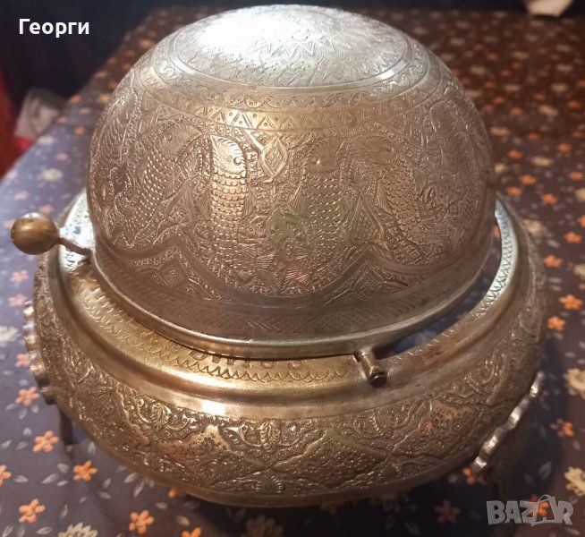 Старинни медни сувенири и камбанка, снимка 1