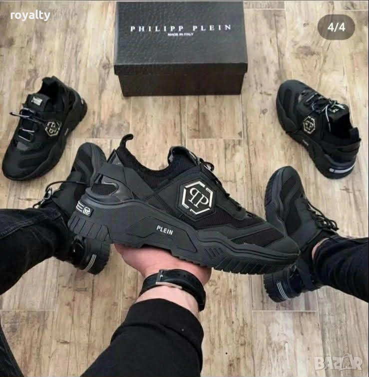 Philipp Plein Мъжки Черни Маратонки НАМАЛЕНИ ПОСЛЕДНИ БРОЙКИ, снимка 1
