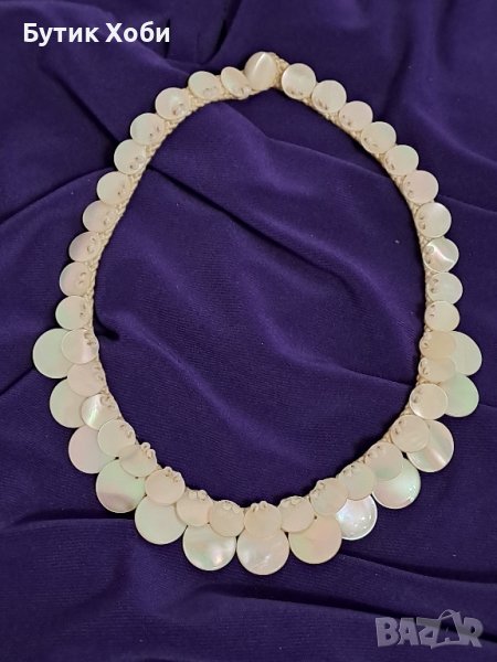 Ретро колие/чокър от естествен седеф , снимка 1