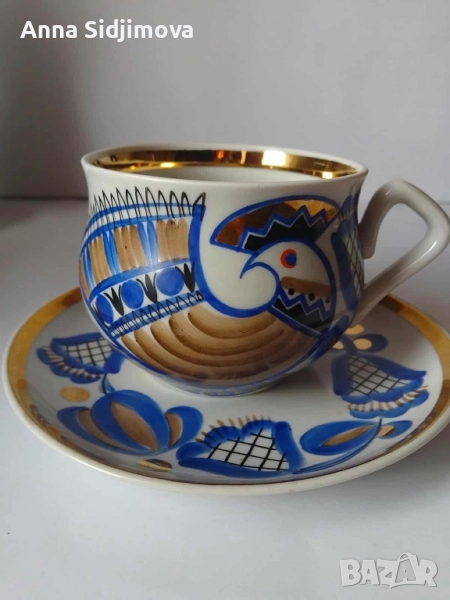 Руски порцелан Вербилки чаша за чай , снимка 1