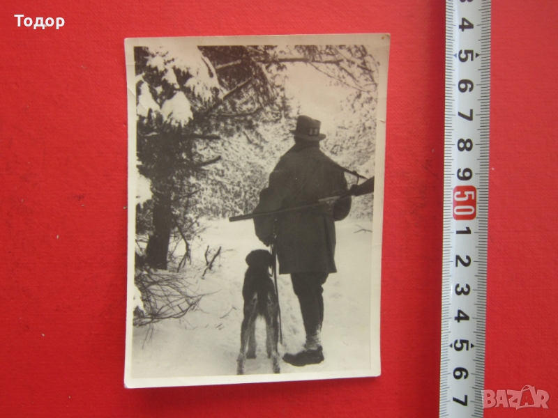 Стара снимка немски ловец 3 Райх, снимка 1