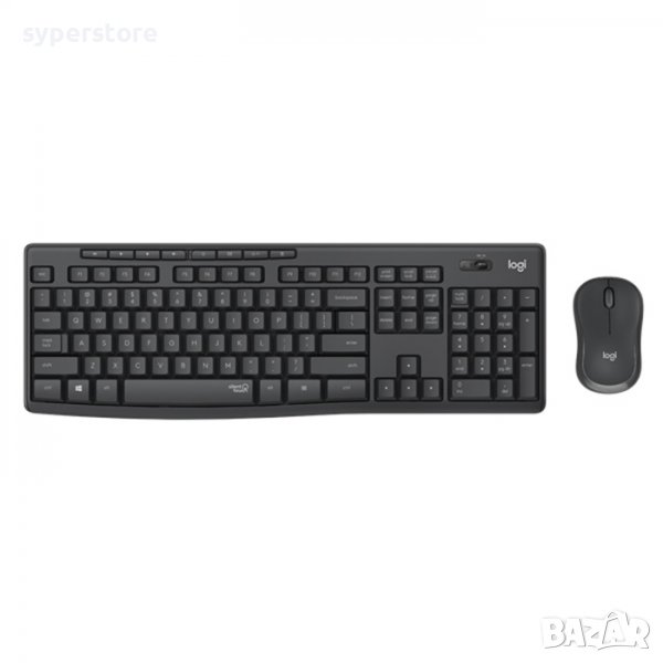 Клавиатура + Мишка Безжични Logitech  Desktop MK295 Silent US бяла, SS300658, снимка 1