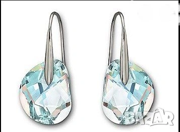 Сваровски обеци 1. 5  см Swarovski, снимка 3 - Обеци - 47995438