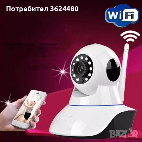 Безжична въртяща камера бебефон WiFi, снимка 1 - Бебефони - 40130442
