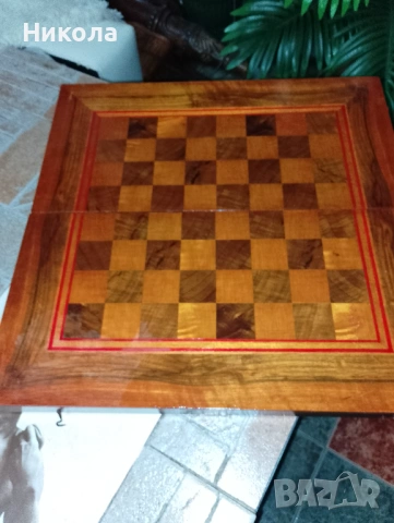 Шах-табла48/48 с дървени фигури и пулове, снимка 4 - Шах и табла - 43029726
