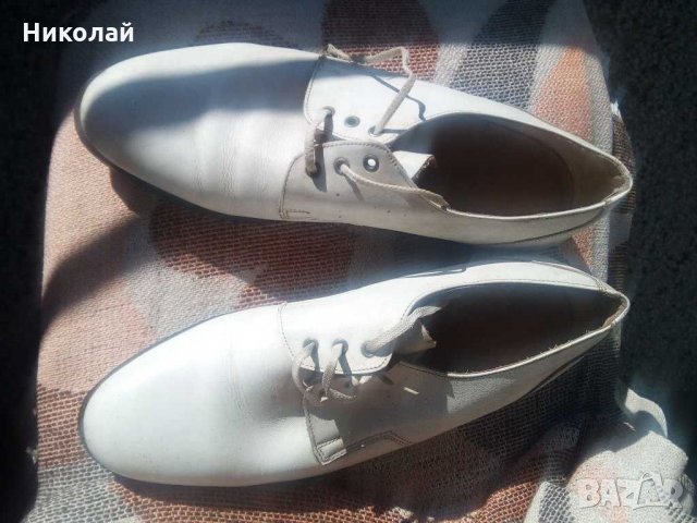 Мъжки обувки бели , снимка 1 - Официални обувки - 34536479