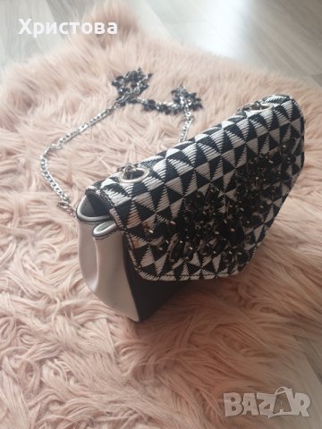 Чанта Алдо с камъни в бяло и черно  22,00лв., снимка 6 - Чанти - 41491376