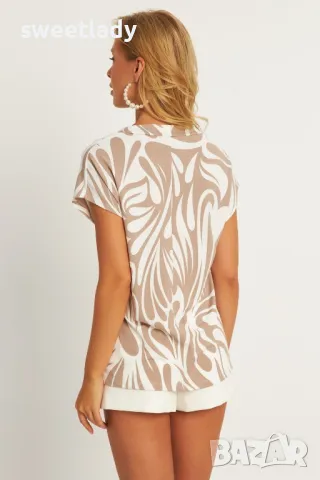 Атрактивен дамски топ в нежни цветове, снимка 5 - Тениски - 48386022