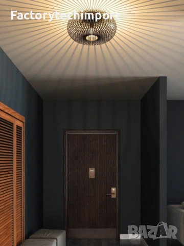 Дизайнерски черен плафон NOLT Arcadia Ø40 см, снимка 2 - Лампиони - 53277030