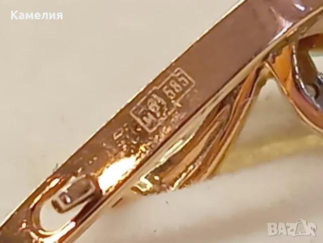 Руско злато. Обеци с брилианти , снимка 11 - Обеци - 55831600