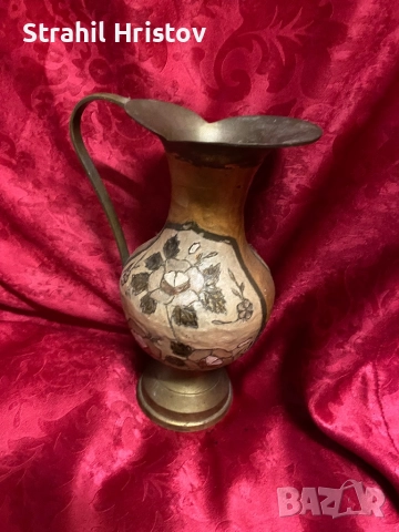 Ваза стара бронз, снимка 3 - Антикварни и старинни предмети - 52858062