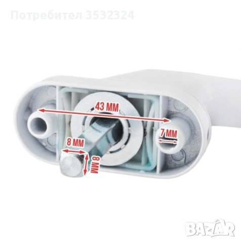 Продавам 4- броя дръжки за PVC прозорци и врати, снимка 3 - Други - 53453401