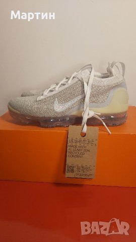 Nike Air VaporMax 2021 Flyknit "White & Pure Platinum" - Номер 37.5, снимка 4 - Маратонки - 44466636