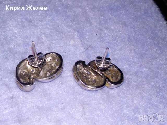РАЗКОШНИ СРЕБЪРНИ СКЪПОЦЕННИ ФЕШЪН АРТ ОБЕЦИ СРЕБРО 925 с БЯЛА ПОЗЛАТА и ЦИРКОНИ 34420, снимка 11 - Обеци - 39665867
