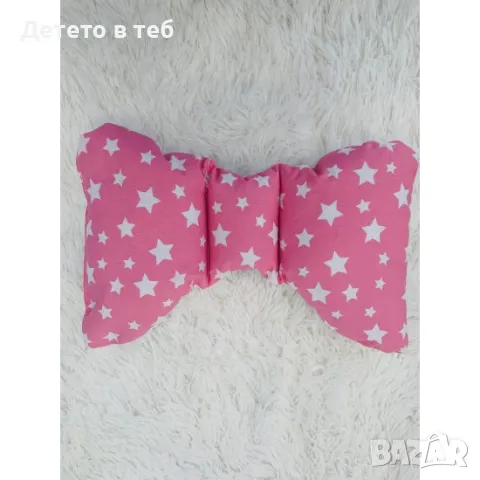 Възглавница за бебе пеперуда Розови звезди, снимка 1