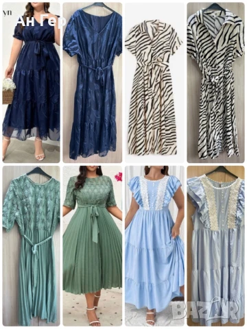 Рокли дамски от XL-4XL, снимка 2 - Рокли - 50552998