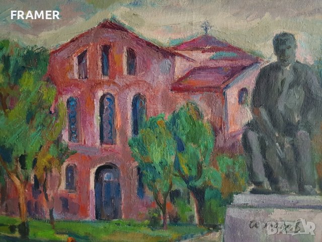 ЦВЕТАНА КОСТУРКОВА 1914 - 2011 Паметника Иван Вазов 1960те години, снимка 5 - Картини - 41261947