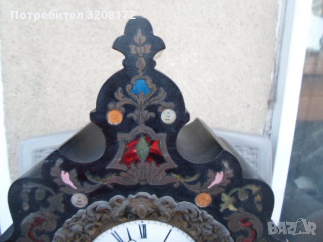 Портален Френски Часовник/19век,Дърво/Интарзия-Работи, снимка 13 - Антикварни и старинни предмети - 35959204