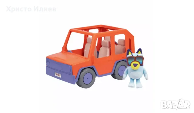Голяма кола с Плюшена играчка Блуи Bluey , снимка 2 - Коли, камиони, мотори, писти - 55986564