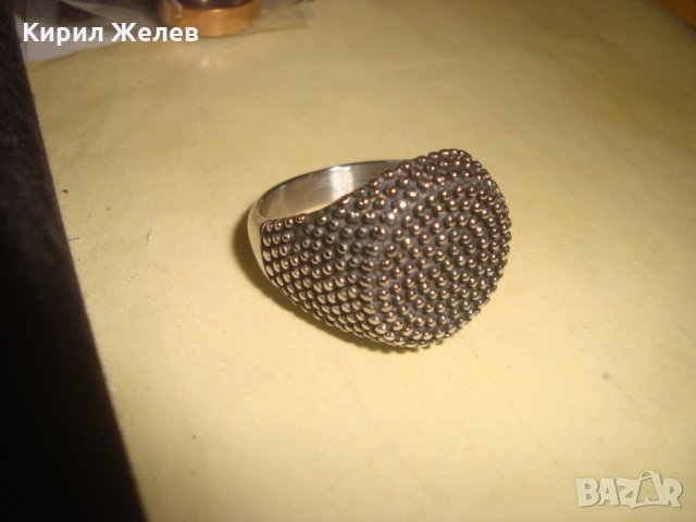 МОДЕН СТОМАНЕН ПРЪСТЕН ОКСИДИРАНА НЕРЪЖДАЕМА СТОМАНА НОВ СТИЛЕН КРАСИВ 9310, снимка 5 - Пръстени - 34376403