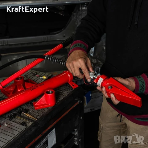 Хидравлична Разпъвачка 10тона KraftWorld – 16 Части, снимка 3 - Други инструменти - 50576782