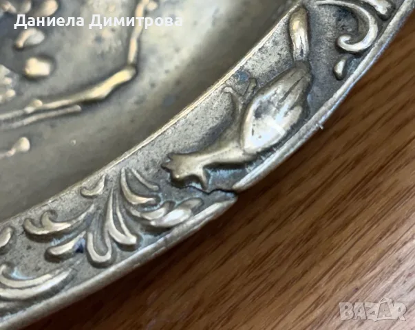 Винтидж масивен месингов / бронзов п€п€лник, снимка 6 - Други ценни предмети - 55898020