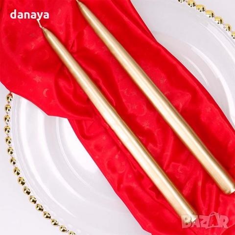 2767 Дълга свещ за декорация на маса, 25см, снимка 2 - Декорация за дома - 36075571