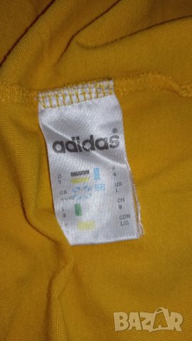 Adidas original L- Памучна тениска в жълто- портокалов цвят , снимка 8 - Тениски - 41632117