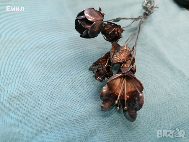 Антикварен сребърен букет , снимка 2 - Колекции - 36326407