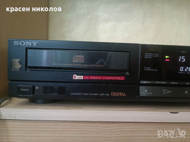 Sony CDP-750 (TDA1541–CXD1088), снимка 2 - Ресийвъри, усилватели, смесителни пултове - 36606205