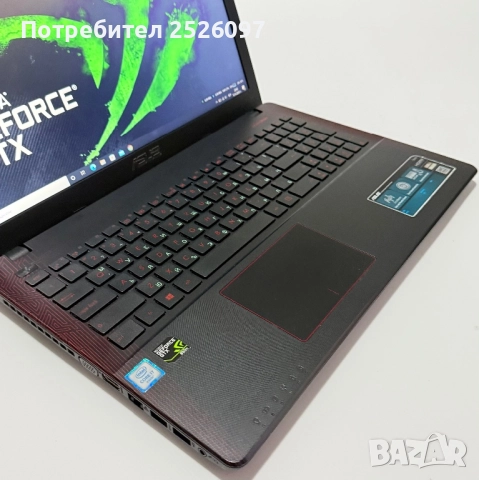 ASUS K550V/15,6” FHD/i7-6700HQ/16GB DDR4/500GB SSD Samsung EVO 860, снимка 4 - Лаптопи за игри - 52856341