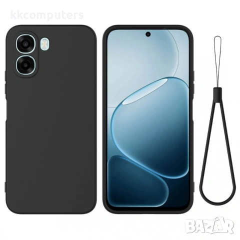 Силиконов Калъф за Oppo A6x 5G / A6x 4G - Гръб, Мек TPU, С Ремък, Вкл. Протектор - 4 Цвята