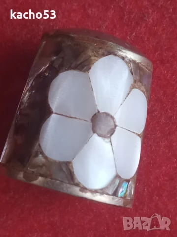 Старинен напръсник със седеф., снимка 9 - Антикварни и старинни предмети - 51350633