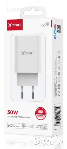 Type-C + USB - Бързо двойно зарядно устройство, снимка 4 - Оригинални зарядни - 48465966