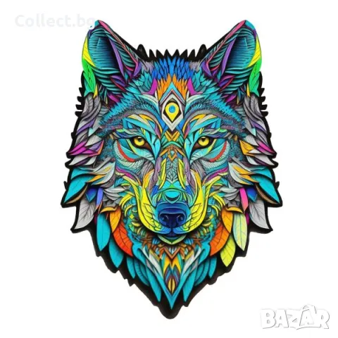 Дървен пъзел - Вълк