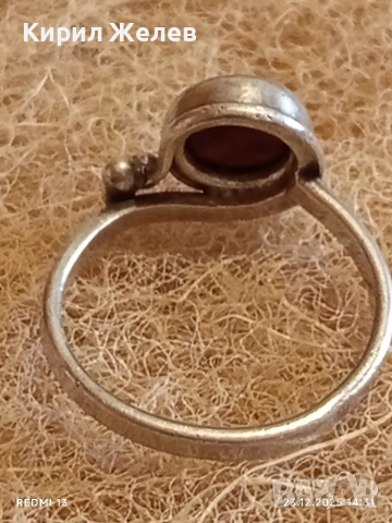 Сребърен пръстен с ювелирно фасетиран АХАТ майсторска изработка 27748, снимка 6 - Пръстени - 52884254