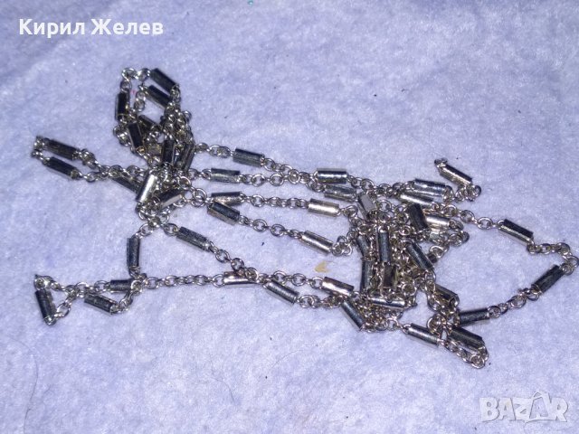 СТАРИ СТОМАНЕНИ ФИНИ ВЕРИЖКИ СИНДЖИРЧЕТА с БЯЛА ПОЗЛАТА 38941, снимка 3 - Колиета, медальони, синджири - 41860672