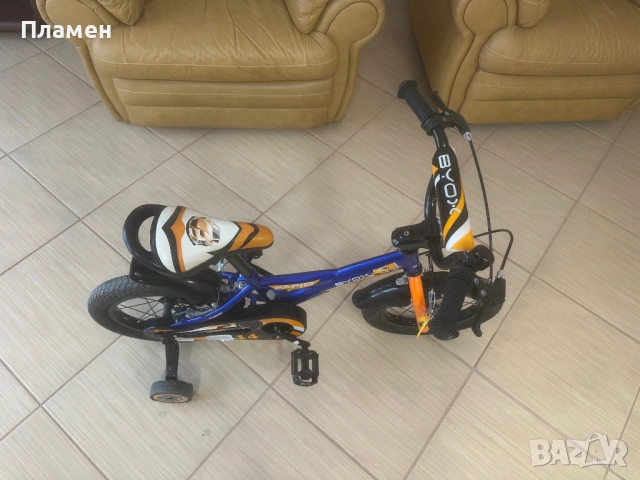 Детскo колело BYOX Rapid 14" с помощни колела, снимка 2 - Детски велосипеди, триколки и коли - 53826467