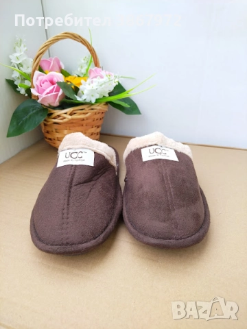 Домашни чехли с пух UCC, снимка 3 - Пантофи - 52680157